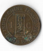 Moneda 1 cent 1885 - Indochina Franceza, Asia, Cupru (arama)
