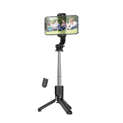 Selfie stick cu functie trepied si telecomanda wireless,model K17 - Negru foto