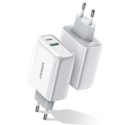 Incarcator Priza USB-A, QC 3.0, Type-C, PD36W, Ugreen (60468), White foto