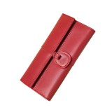 Cumpara ieftin Portofel dama, BUSY LDY&amp;GTM&reg; Eva, piele naturala, compartiment smartphone, multiple sloturi, fermoar monede, rosu ferrari