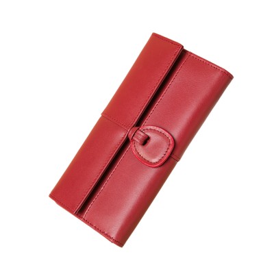 Portofel dama, BUSY LDY&amp;amp;GTM&amp;reg; Eva, piele naturala, compartiment smartphone, multiple sloturi, fermoar monede, rosu ferrari foto