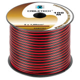 CABLU DIFUZOR CUPRU 2X1.00MM ROSU/NEGRU 100M, Cabletech