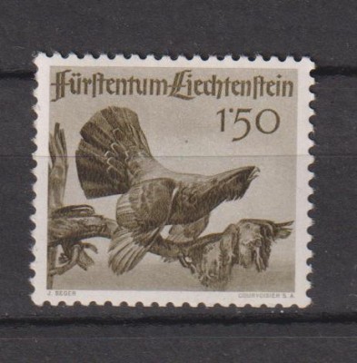 LIECHTENSTEIN FAUNA 1946 MI: 251 MNH foto