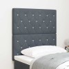 VidaXL Tăblie LED cu lumini cu bandă LED Gri &icirc;nchis 80 cm Catifea 3338343