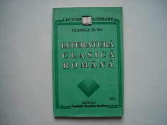 Literatura clasica romana (vol. I) - cls. IX-XII - lecturi literare