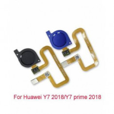 Home Buton + Senzor Amprenta Huawei Y7 Prime (2018) Albastru Original foto