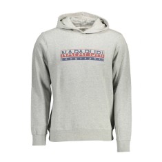 Hanorac barbati, cu imprimeu cu logo, Regular fit, Gri (Marime: XL)