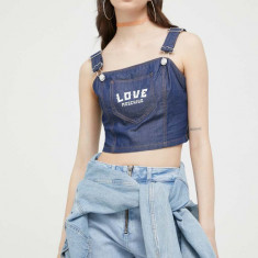 Love Moschino bluza culoarea albastru marin