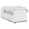 VidaXL Pat box spring cu saltea, alb, 100x200 cm, piele ecologică 3285198