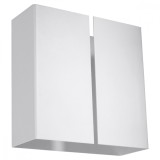 Lampi De Perete Linea Alb Otel 2 Bec Patrat Modern De Interior