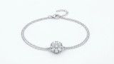 Cumpara ieftin Bratara Dubla din Argint 925 Crystal Flower Star, 17 cm + 3 cm