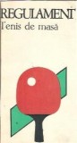 Regulament Tenis de Masa Editura Sport-Turism 1975 Carte Brosata 13x20 cm Veche Sport
