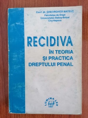 Gheorghiță Mateuț, Recidiva &amp;icirc;n teoria și practica dreptului penal foto
