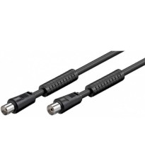 Cablu antena Coaxial tata - Coaxial mama 1.5m negru Goobay foto