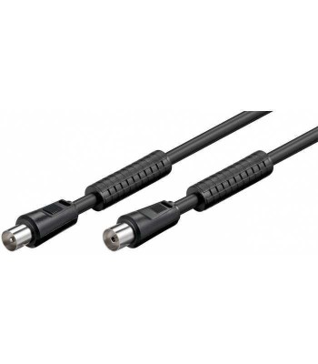 Cablu antena Coaxial tata - Coaxial mama 1.5m negru Goobay foto