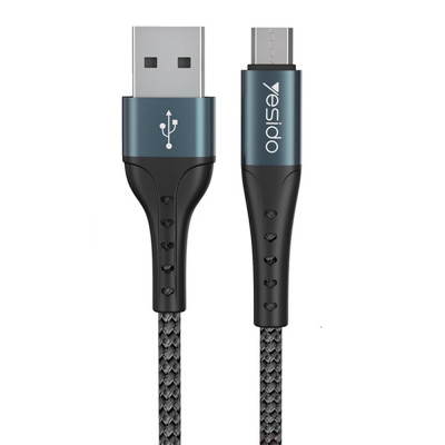 Yesido - Cablu de date (CA-62) - USB la Micro USB, 2.4A, 1.2m - Negru foto