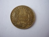 1 FRANC 1921 TUNISIA, Africa, Alama