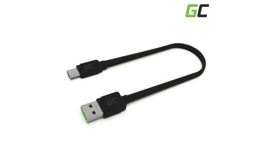 Green Cell GC mat cablu plat de date și &amp;icirc;ncărcare USB-C mat de 25 cm lungime cu suport pentru &amp;icirc;ncărcare rapidă foto