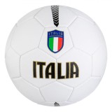 Minge Fotbal Italia Nr. 5, PVC, Alb-Negru, Design Steag Italia, Minge Fotbal Adulti
