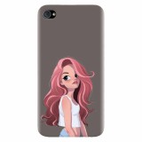 Husa silicon pentru Apple Iphone 4 / 4S, Cute Girl