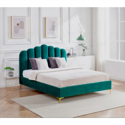 Pat Cloud 160x200 cm Tapitat Catifea Verde Somiera Inclusa (cod ML 2006-13) foto