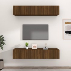 vidaXL Comode TV, 4 buc., stejar maro, 80x30x30 cm, lemn compozit foto