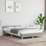 VidaXL Cadru de pat fără saltea țesătură gri deschis 120x190 cm