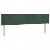 Cumpara ieftin Tablie de pat cu aripioare verde inchis 183x16x78/88 cm catifea
