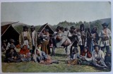SATRA DE TIGANI - CARTE POSTALA ILUSTRATA , POLICROMA , NECIRCULATA , INCEPUT DE SECOL XX