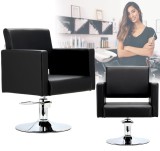 Scaun de coafat hidraulic rotativ pentru salonul de coafură Suport cromat scaun de coafor