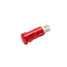 Indicator LED snap de panou din plastic, 10mm, pini 4.8mm, rosu, 12-24V DC, IP68, FL1P-10QJ-1-RED