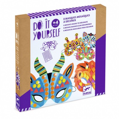 Joc creativ DIY Masti animale din jungla, Djeco foto