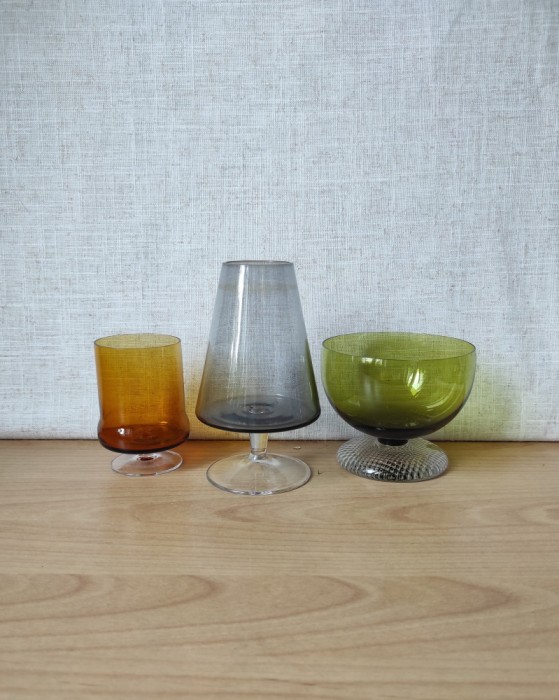 Lot de 3 pahare de colecție mid-century