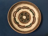 Arta si Traditie - Farfurie veche dimensiuni mari din ceramica model deosebit realizata la Horezu !