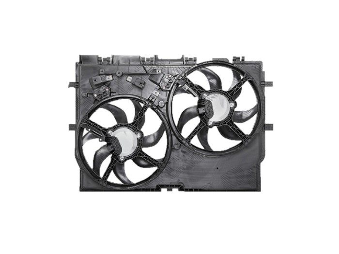 GMV radiator electroventilator Fiat Ducato, 2014-, motor 3.0 M-Jet 130kw, diesel, cu AC, 390/390 mm; (2 +2) pini, cu pre-rezistor; Control automatic