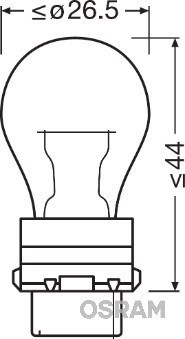 BEC 12V PY27/7W ORIGINAL SET 10 BUC OSRAM foto