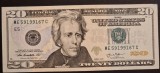 Bancnota 20 Dolari SUA 2013, Serie ME59199167C, Stare XF+