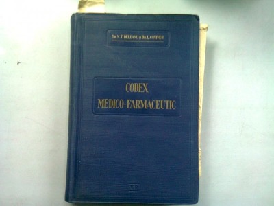 CODEX MEDICO-FARMACEUTIC - N.T. DELEANU foto