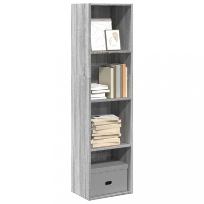 Gossi biblioteca, gri sonoma, 40x30x152 cm, lemn prelucrat foto