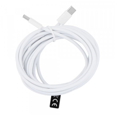 Cablu Date si Incarcare USB-C - USB-C OEM HD26 Box, 30W, 3m, Alb foto