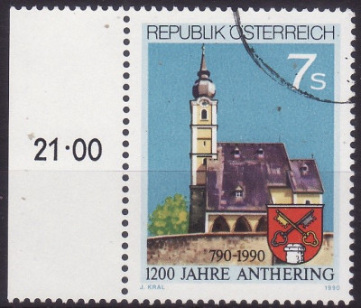 Austria 1990 - Anthering 1v.stampilat(z) foto