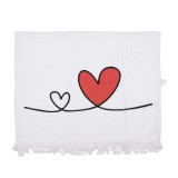 Cumpara ieftin Prosop de maini si fata bumbac multicolor Inimioare 40x66 cm