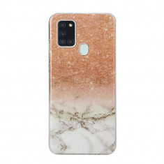 Husa Samsung Galaxy A21s model Golden Marble Silicon, TPU, Viceversa foto