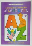 COLORAM SI INVATAM ALFABETUL , CARTE DE COLORAT , grafica FLORY PREDA , 2014, PREZINTA URME DE PERFORARE