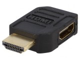 Adaptor HDMI 90&deg; - Soclu și Mufă HDMI, Goobay