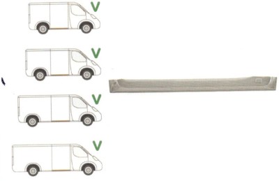 Panou reparatie usa Mercedes Sprinter 209-524 (906), 2006-2018, VW Crafter 2E 12.2005-2017 Partea Dreapta, la usa culisanta , lungime 1510 mm , inalt foto