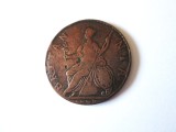 Rară! UK 1/2 Penny 1777 regele George III