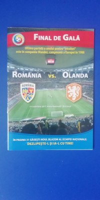 QW13 - Program la meciul Romania - Olanda - 14 noiembrie 2017 foto