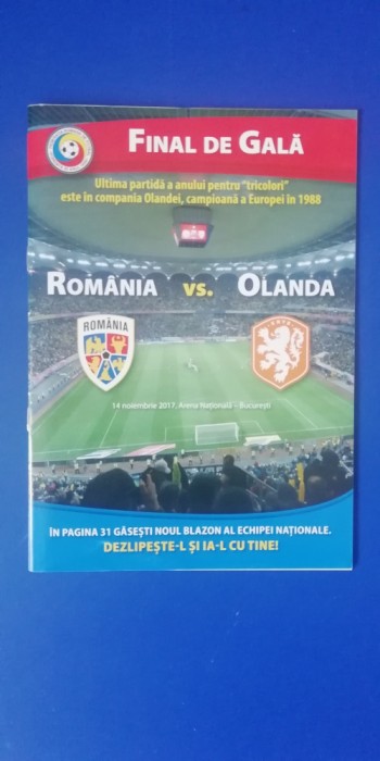 QW13 - Program la meciul Romania - Olanda - 14 noiembrie 2017