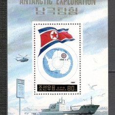 Coreea de Nord.1991 Expeditie in Antarctica-Bl. SC.150